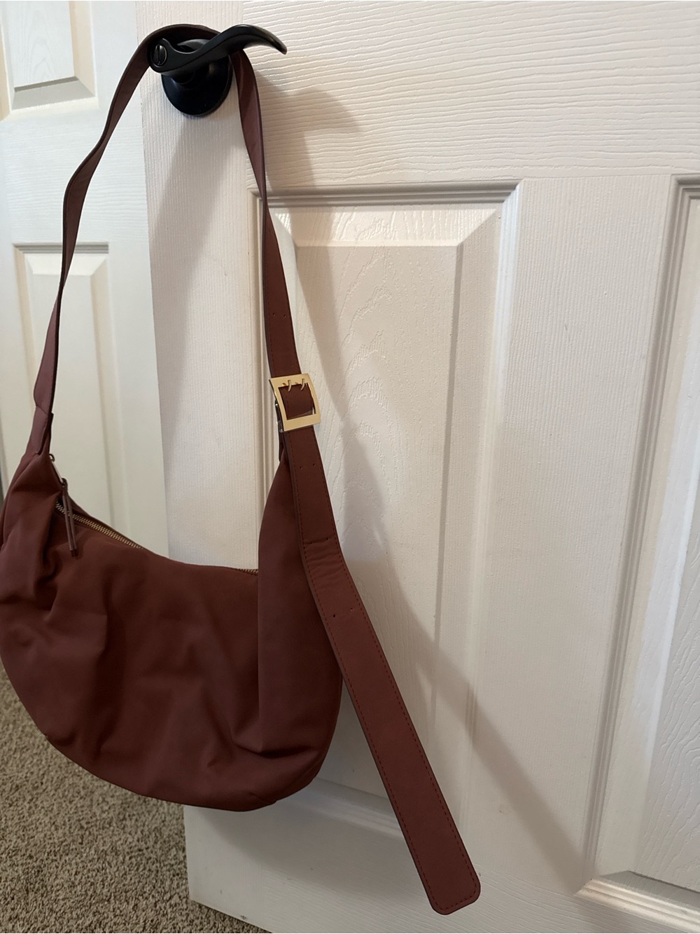 Women's Brown Shoulder Bag with Adjustable Strap
